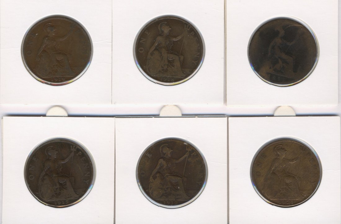 Six Early English Pennies (1 of 2)