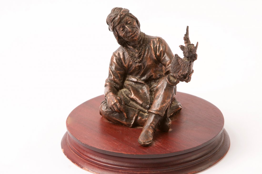 "Kachina Carver" Cast Bronze Native American Figure (1 of 3)