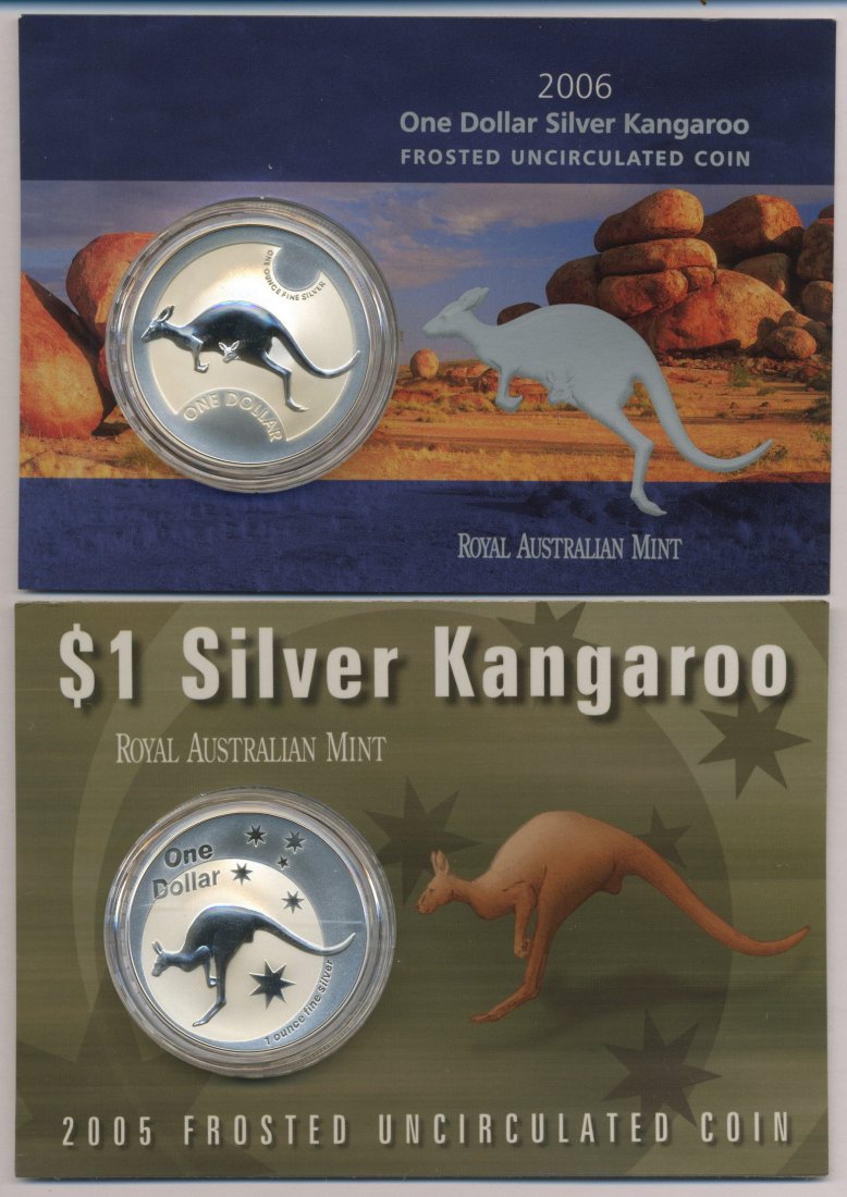 2006 Australian Silver Kangaroo One Dollar Coin (1 of 2)