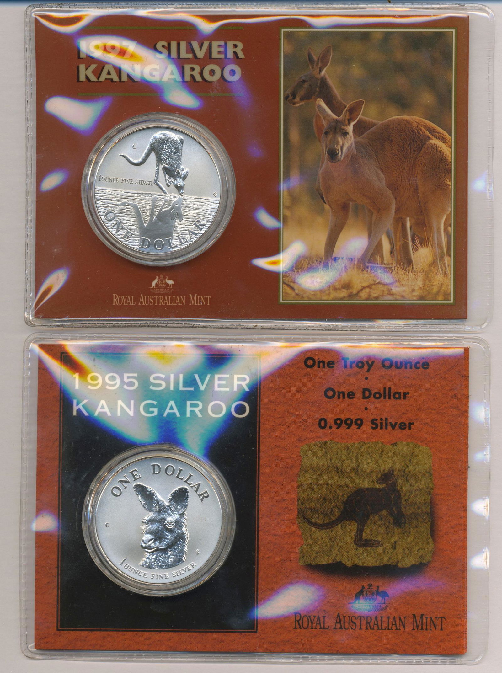 Two Silver Collector One Dollar Coins (1 of 2)