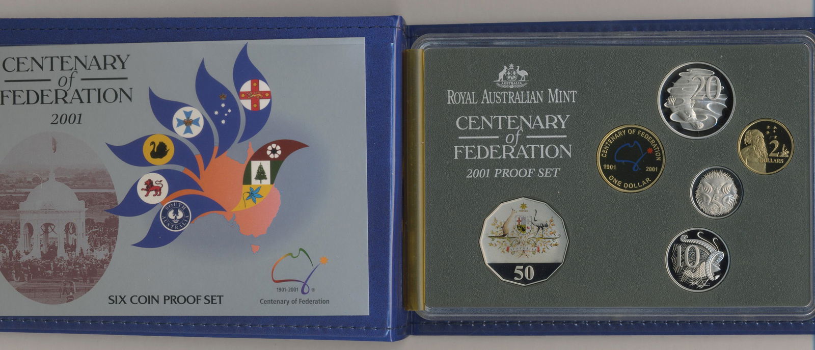 Centenary Of Federation 2001 Six-Coin Proof Set (1 of 6)