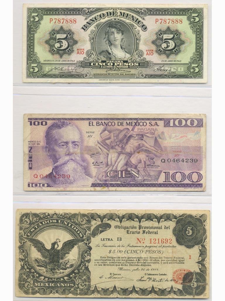 Three (3) Mexican Notes (1 of 2)