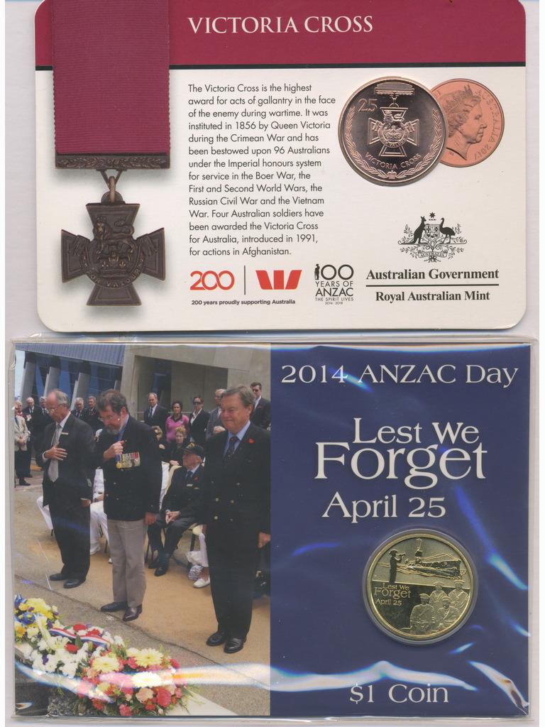2014 ANZAC Day Australian One Dollar Coin: Uncirculated ANZAC Day Collector Coin