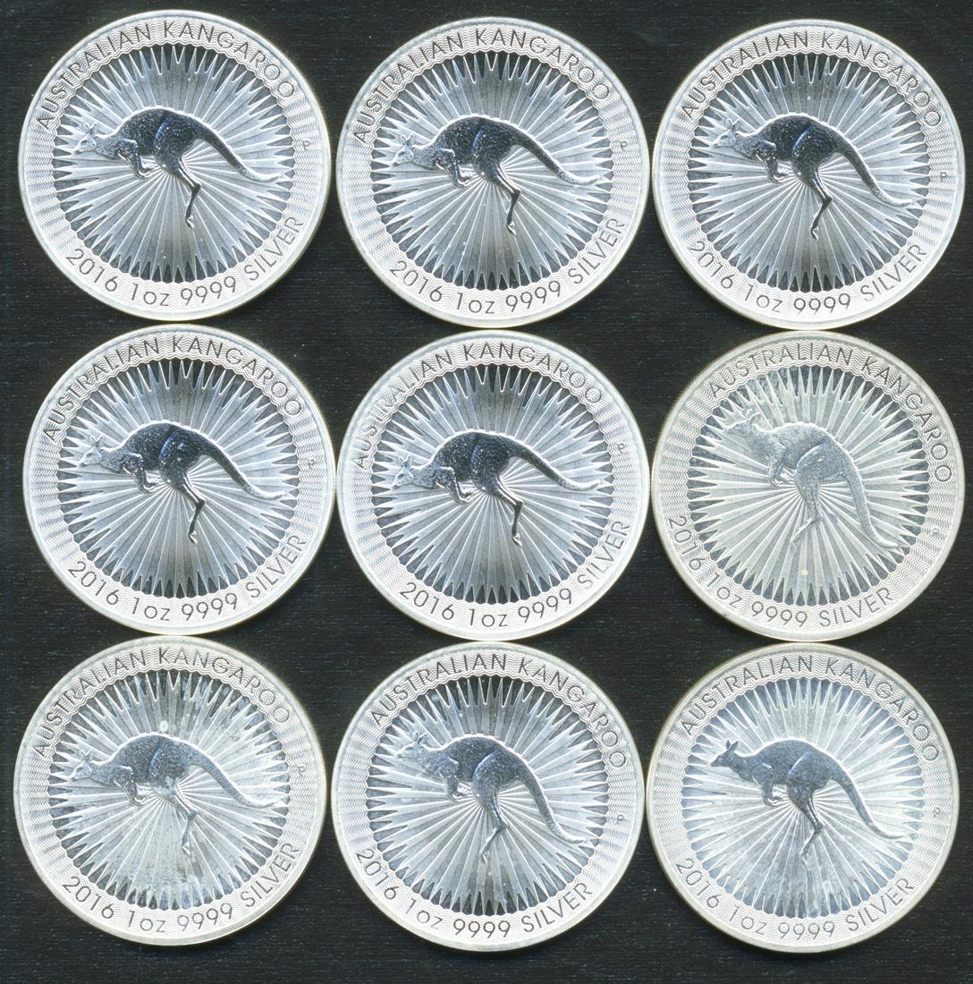 Nine (9) Troy-oz .999 Silver Bullion Coins - Australia (1 of 3)