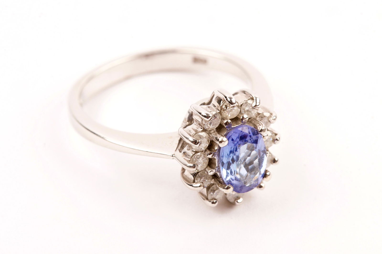 14K White Gold, Diamond & Tanzanite Ring (1 of 5)