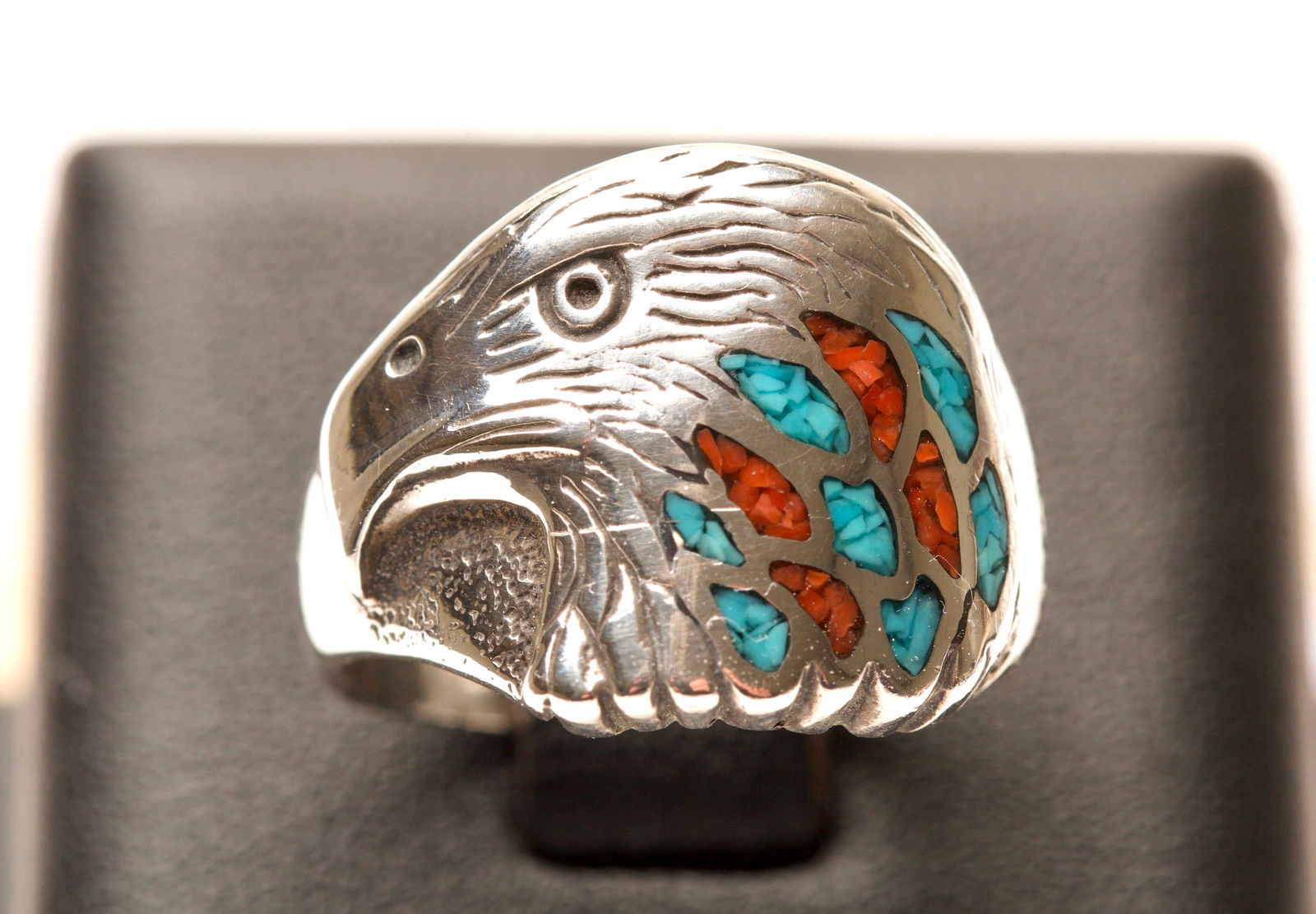 American Eagle Motif Sterling Silver Ring (1 of 4)