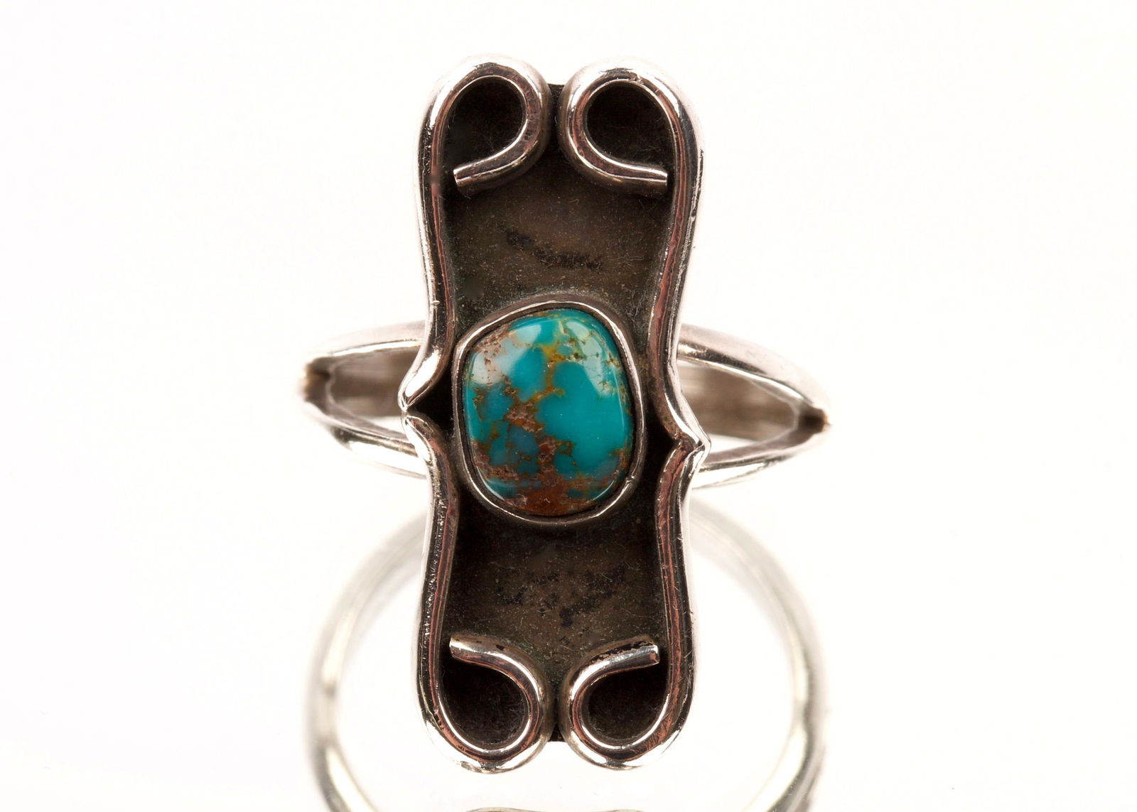 Zuni Turquoise and Sterling Silver Ring, Signed (1 of 3)