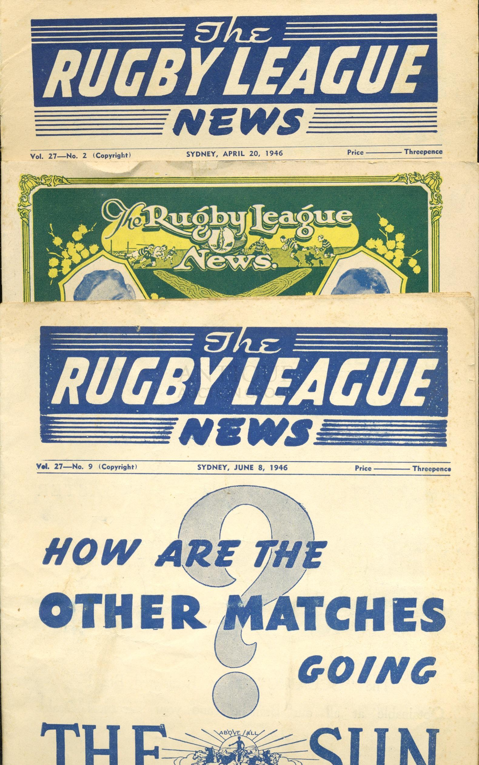 1946 Rugby Leaque Magazines (3) (1 of 1)