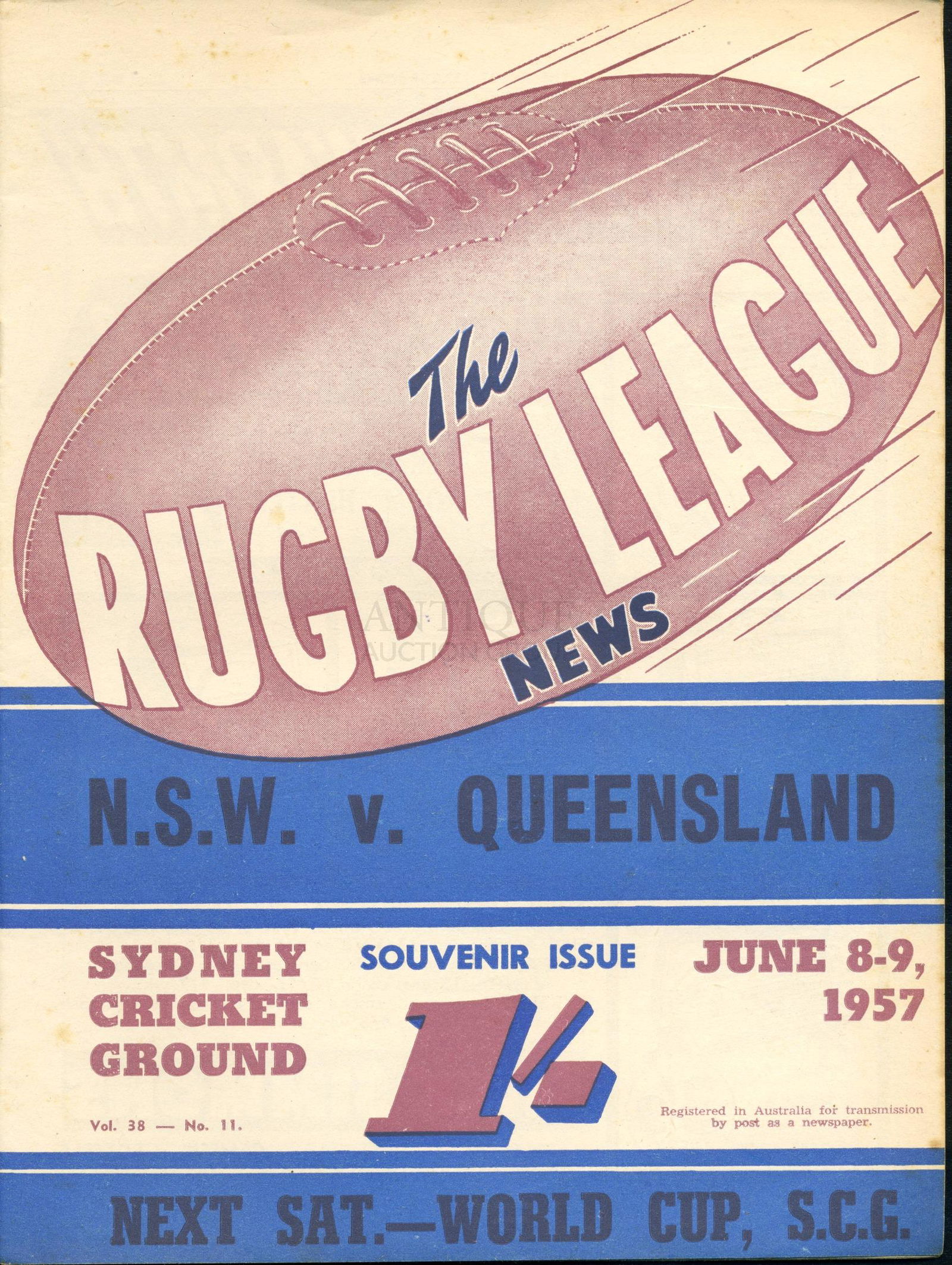 1957 Rugby League News & Souvenir Issue Magazines (5) (1 of 2)