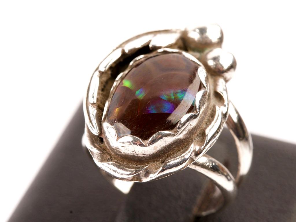 Native Arizona Opal & Sterling Silver Dress Ring (1 of 3)