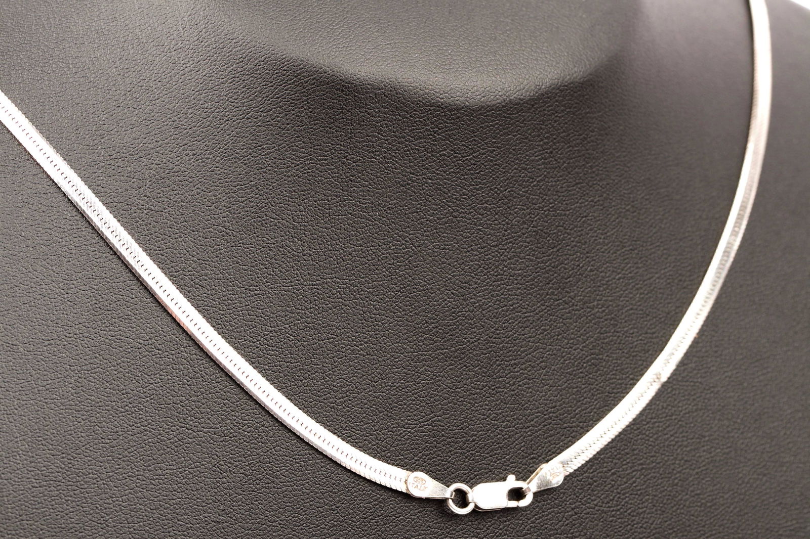 Italian Sterling Silver Herringbone Necklace Chain (1 of 3)