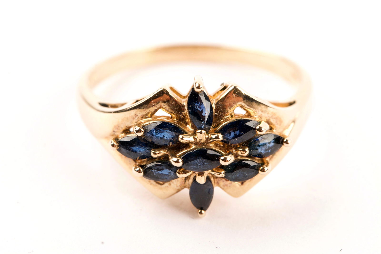 Sapphire & Gold Dress Ring (1 of 3)