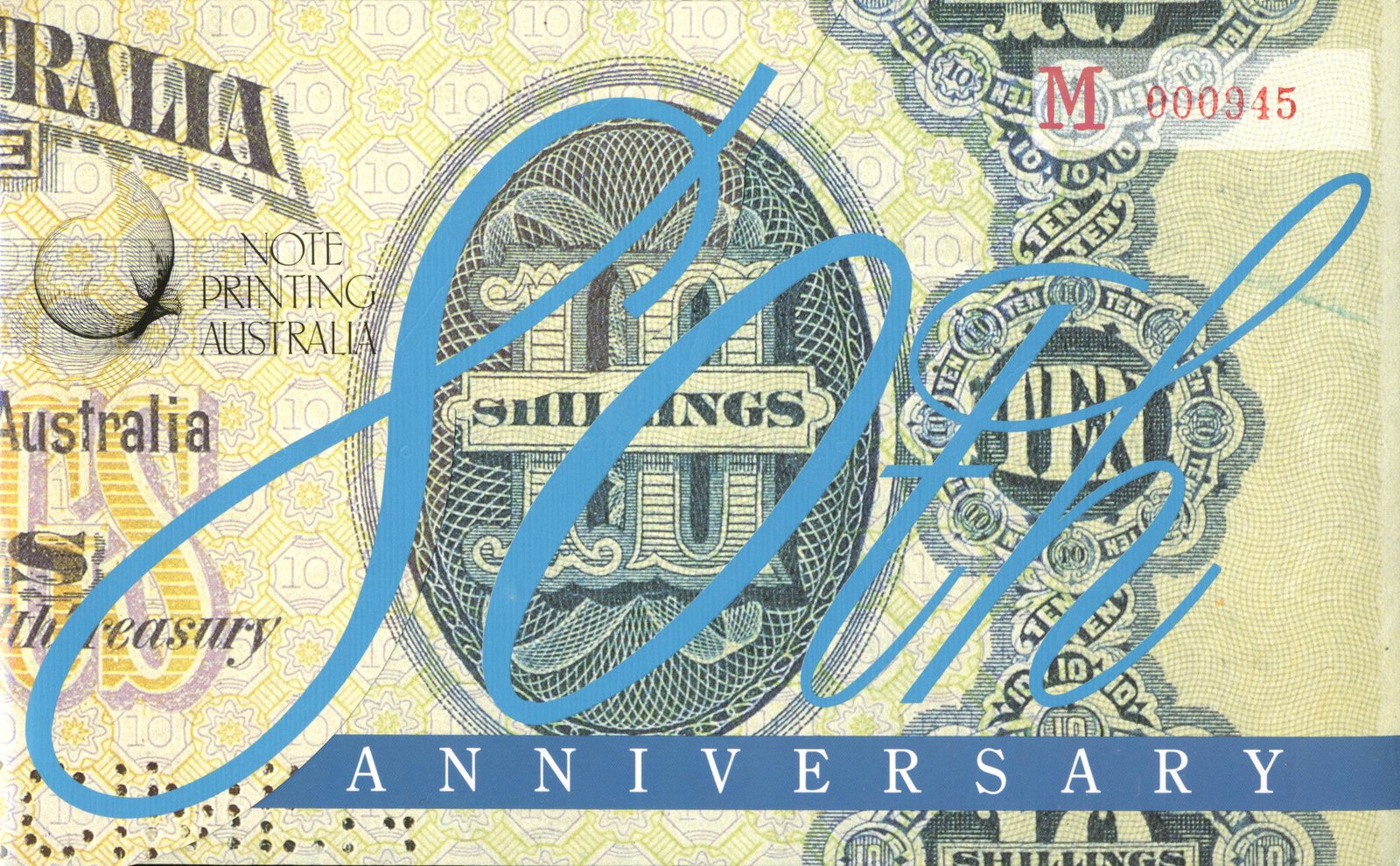 80th Anniversary Australian Sterling Treasury Note: 1990 Australian Twenty Pounds 80th Anniversary Sterling Treasury Note includes certificate of authenticity. Limited edition of 5500. Commemorate the 80th anniversary of the introduction of Australia's