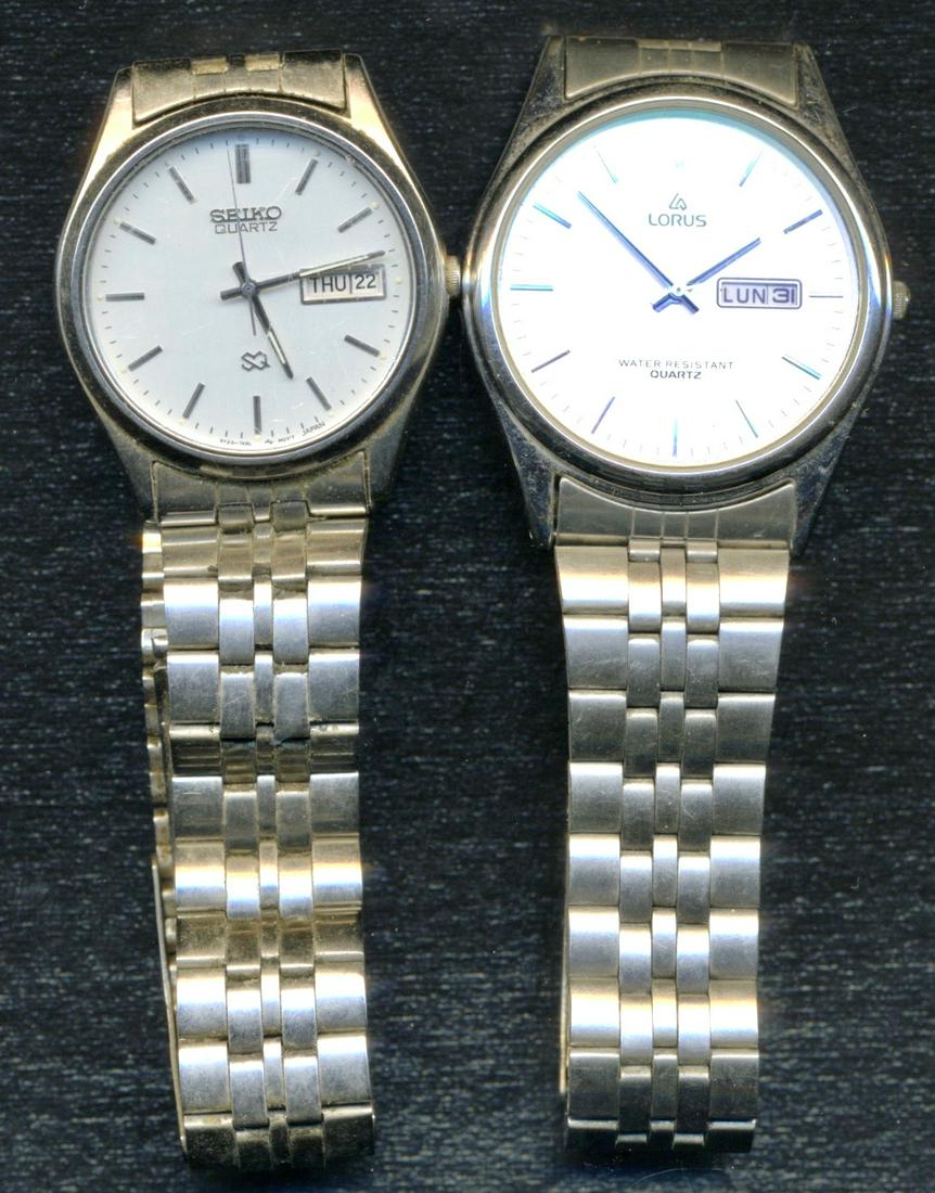 Seiko & Lorus Watches (2): Two (2) Watches - Seiko & Lorus Seiko SQ, Quartz. Made in Japan Lorus, Water Resistant Quartz Quantity: 2 Condition: UntestedMaterials: Metal Item location: NSW, Australia Shipp