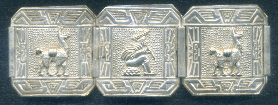 Vintage Peruvian Silver Bracelet (1 of 3)