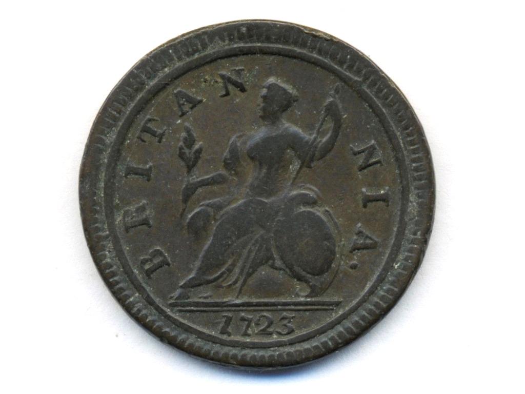 1723 English Half Penny (George I) (1 of 2)