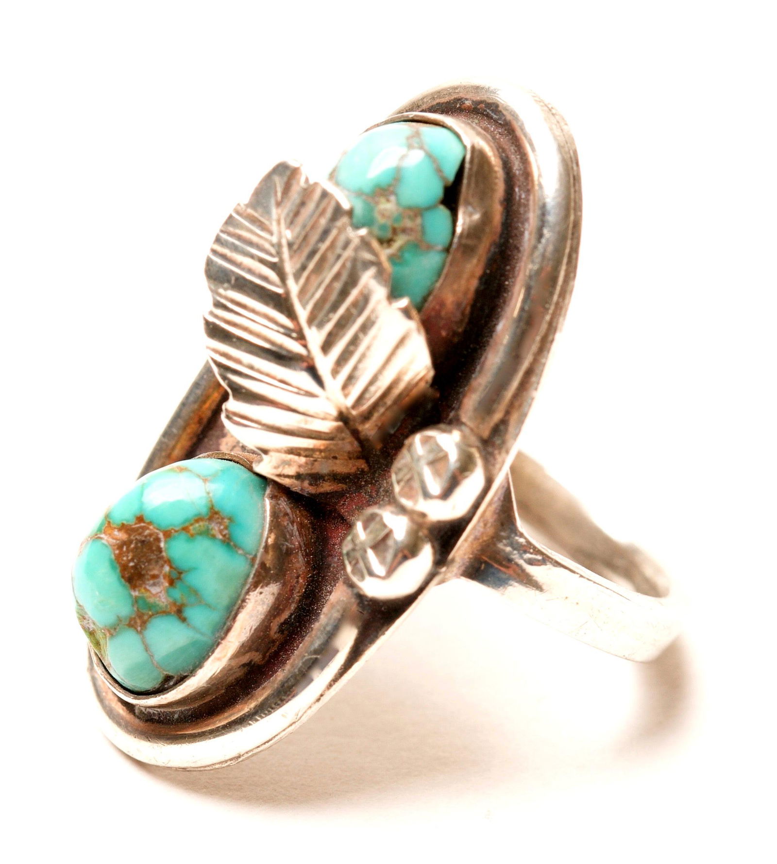 Native American Turquoise & Sterling Silver Ring (1 of 3)