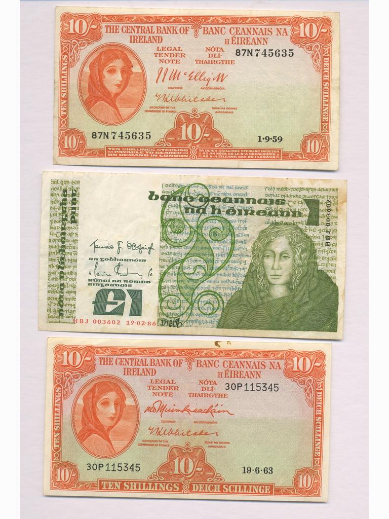 Three Central Bank of Ireland Notes (1 of 2)