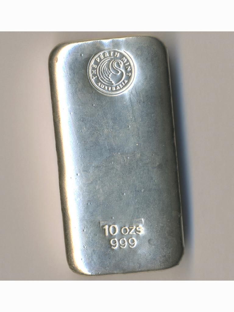 Ten-Ounce Pure Silver Bullion Bar - The Perth Mint (1 of 1)