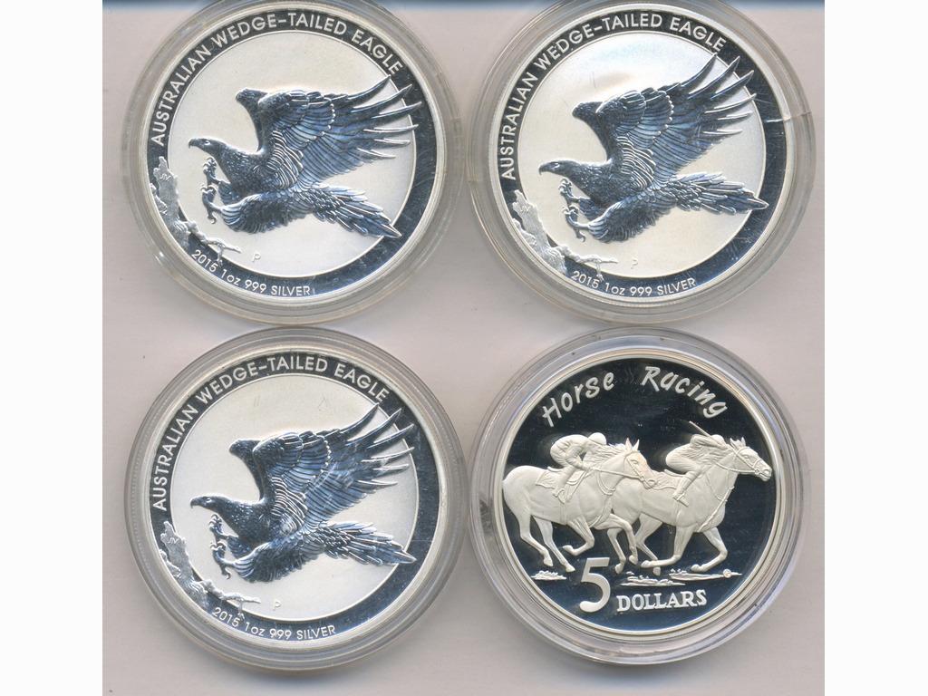 Four (4) Silver Troy Ounce Commemorative Coins (1 of 2)