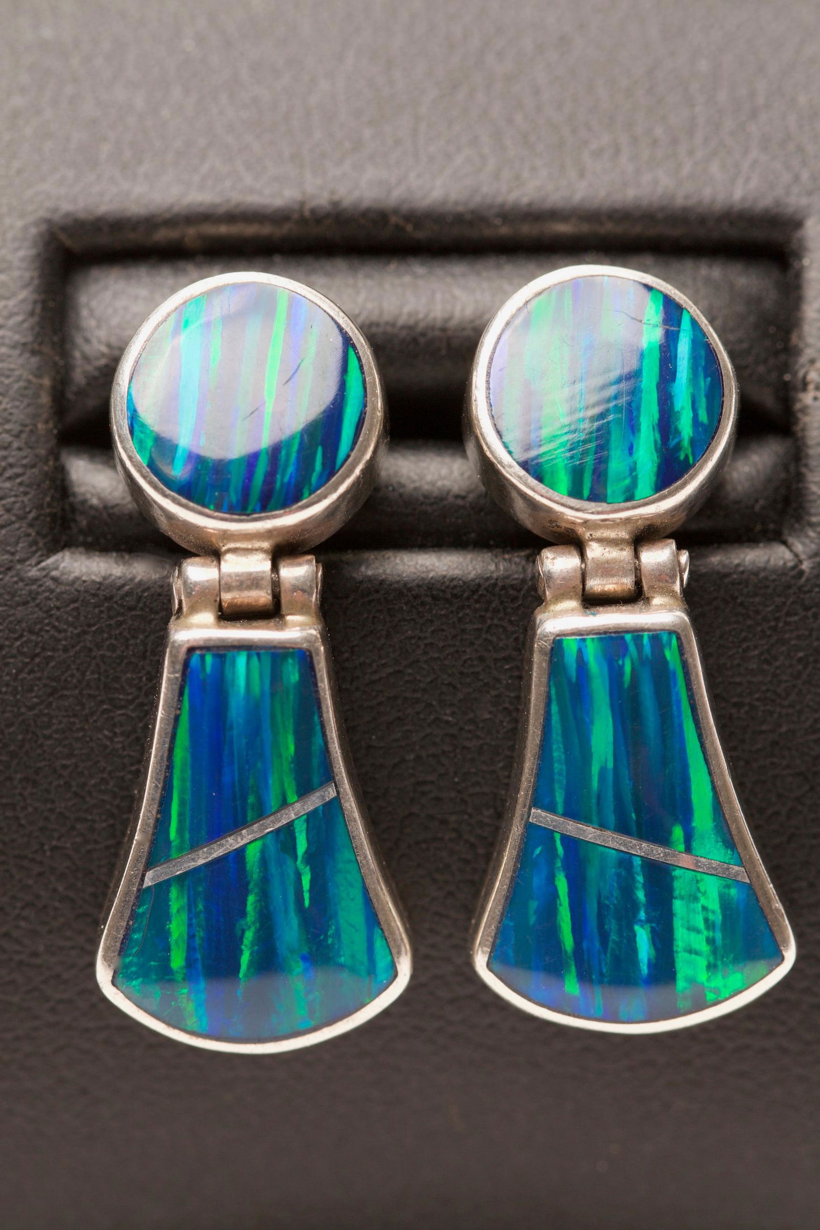Sterling Silver & Gilson Opal Earrings (1 of 3)