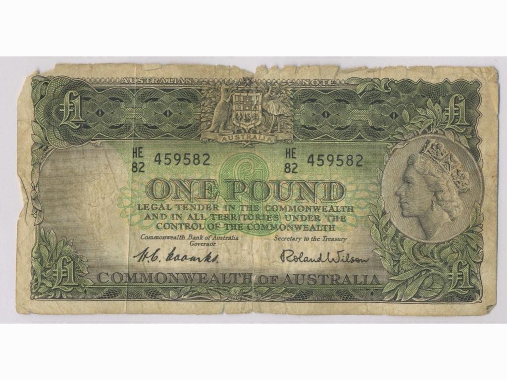 1953 One Pound Bank Note - Coombs & Wilson (1 of 2)
