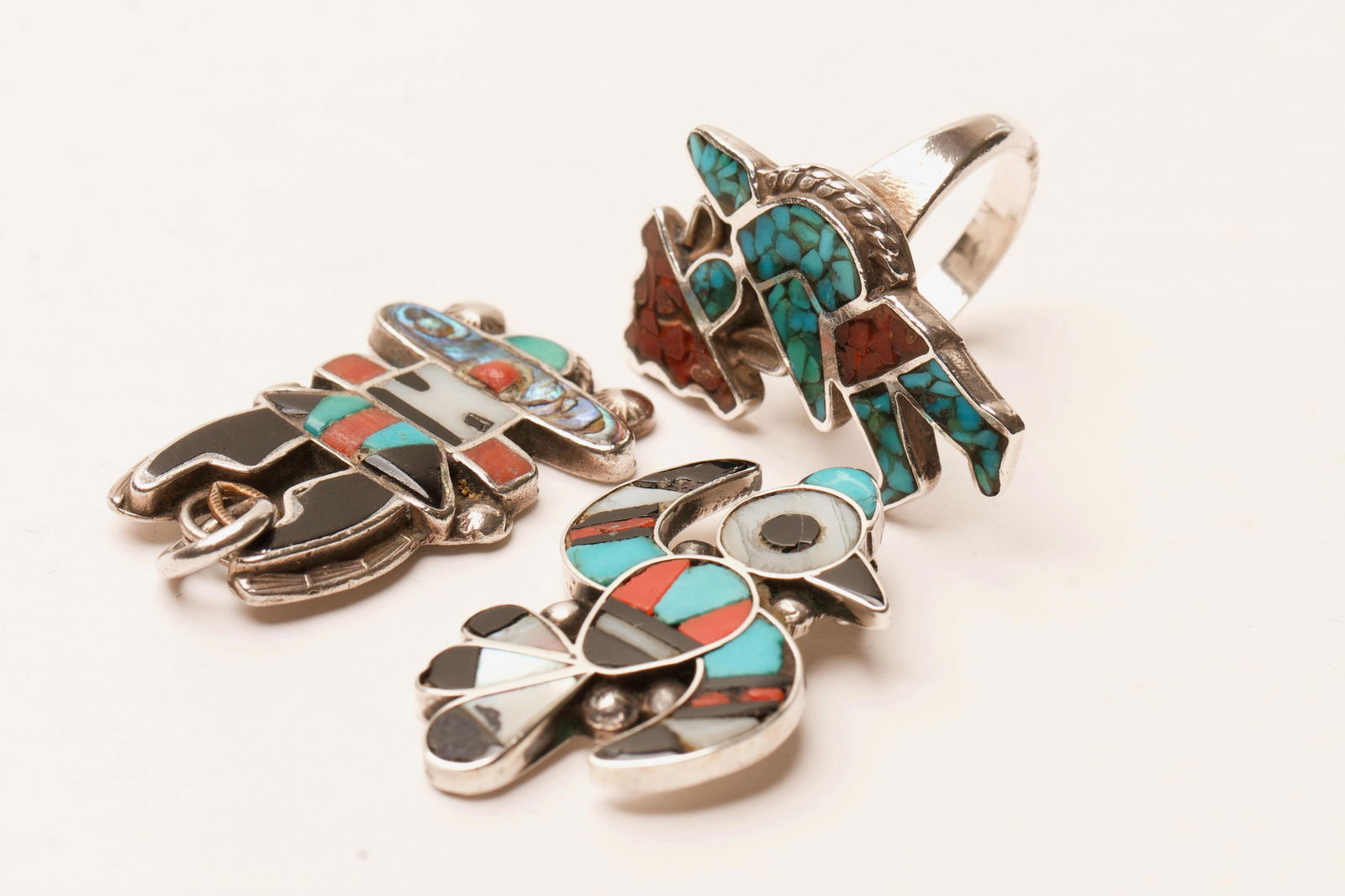Zuni Jewelry - Ring & Two (2) Pendants (1 of 6)