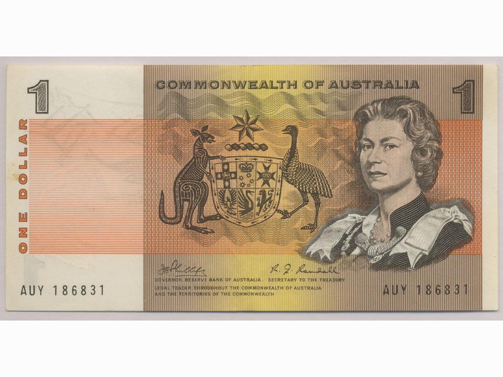 1969 One Dollar Bank Note - Phillips & Randall (1 of 2)