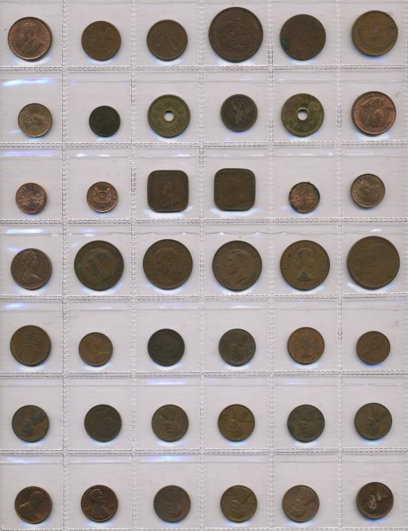 Forty-Two (42) Early Bronze Coins (1 of 4)