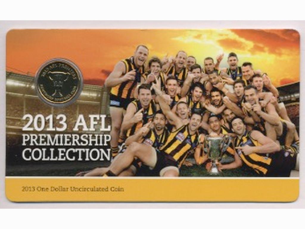 2013 A.F.L. Premiership One Dollar Coin: Australian Football League Collector Coin Quantity: 1 Condition: Uncirculated Materials: Item location: NSW, Australia Shipping: In-house shipping available (+5%, see Payments and Shippin