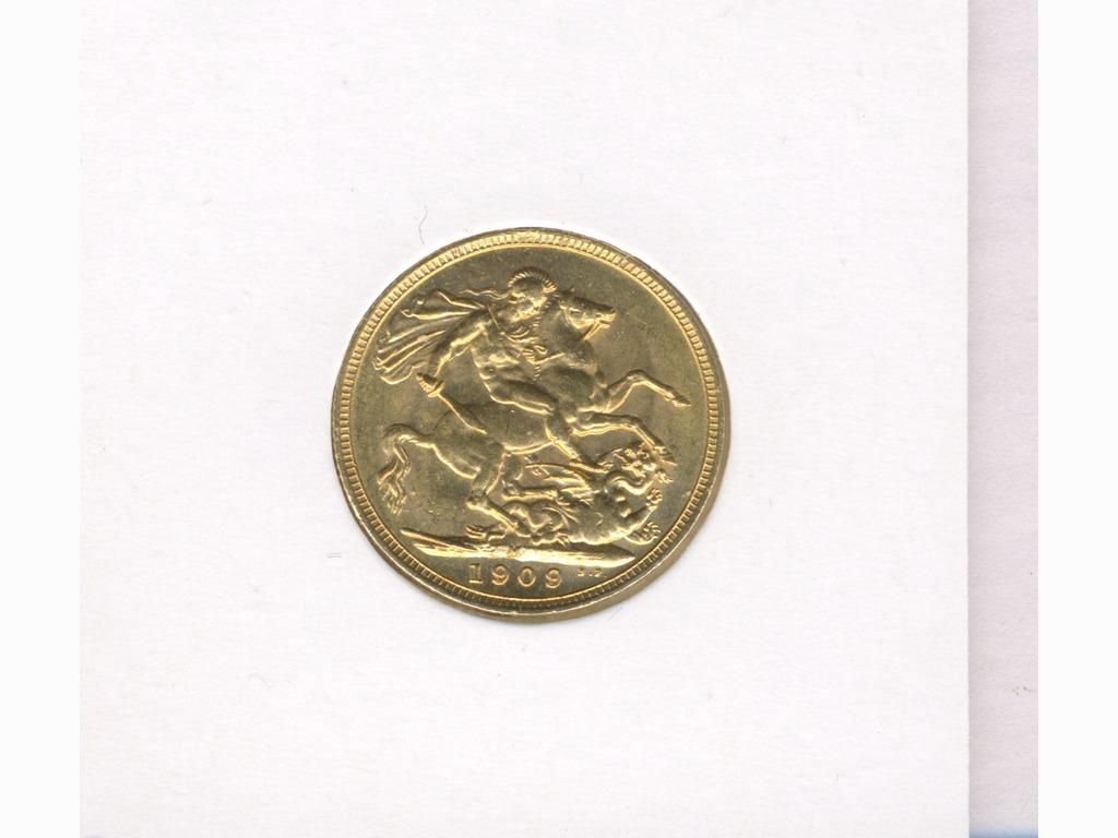 1909 Melbourne Mint 22K Sovereign: Full Sovereign, Weight 7.98 grams, Gold Purity 7.31 grams Quantity: 1 Condition: Very FineMaterials: 22k Gold Item location: NSW, Australia Shipping: In-house shipping available (+5%, see