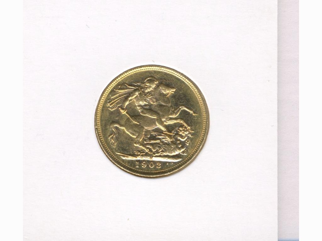 1903 Melbourne Mint 22K Gold Full Sovereign: Full Sovereign, Weight 7.98 grams, Gold Purity 7.31 grams Quantity: 1 Condition: Very FineMaterials: 22k Gold Item location: NSW, Australia Shipping: In-house shipping available (+5%, see