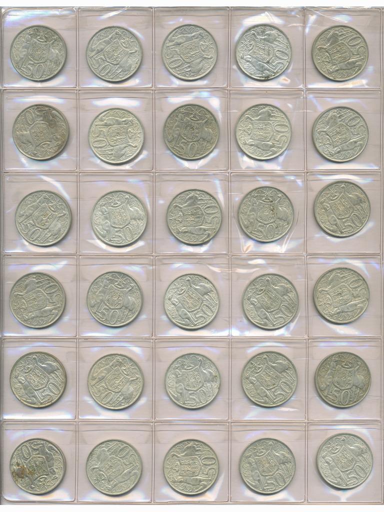 Thirty (30) 1966 Round 50c Coins 80% Silver Content (1 of 2)