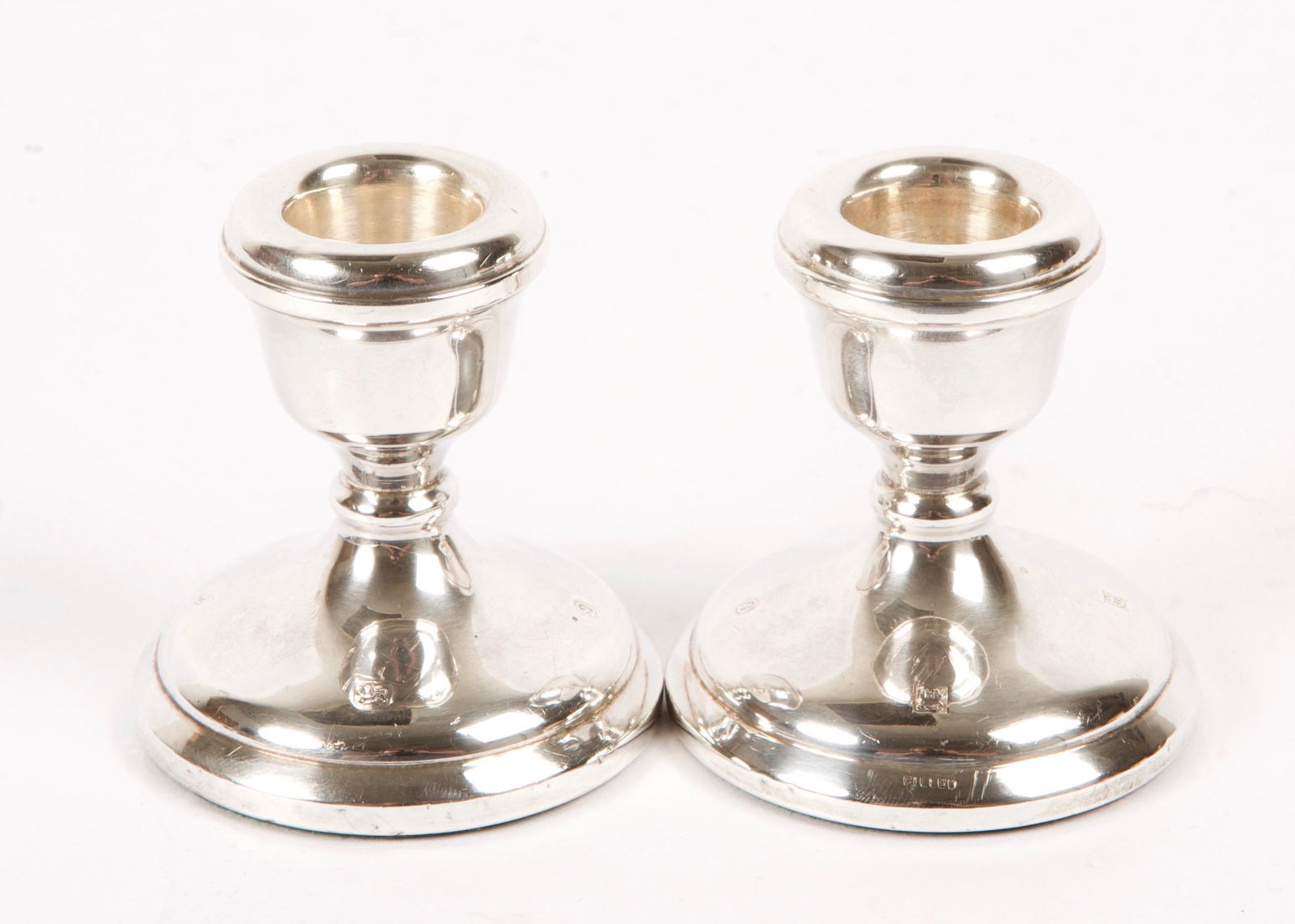 Pair of Sterling Silver Candle sticks, Maker PHV&CO (1 of 1)