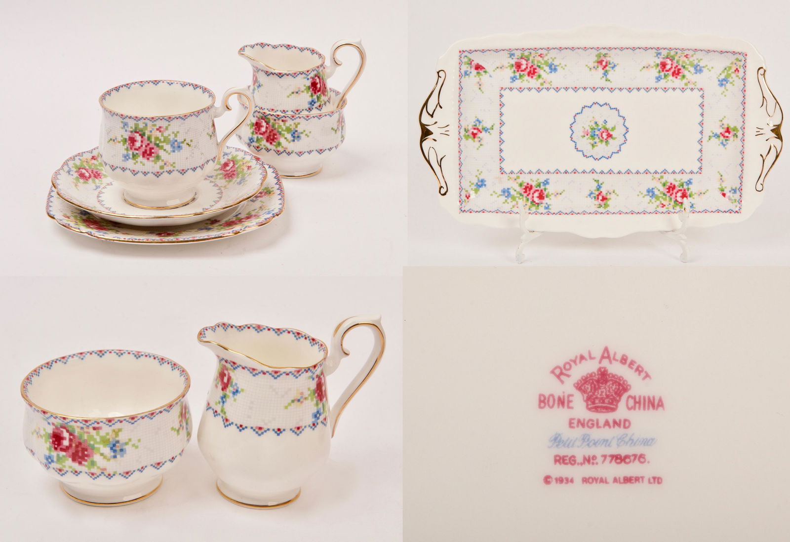 Six-Piece Royal Albert Tea Set (1 of 5)