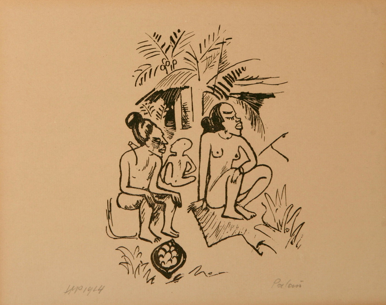 Signed Picture of Tribal Village: Signed by the Artist Quantity: 1 Condition: Fair - Good Height: 23cm or approximately 9.06 inches Width: 29cm or approximately 11.42 inches Item location: NSW, Australia Sh