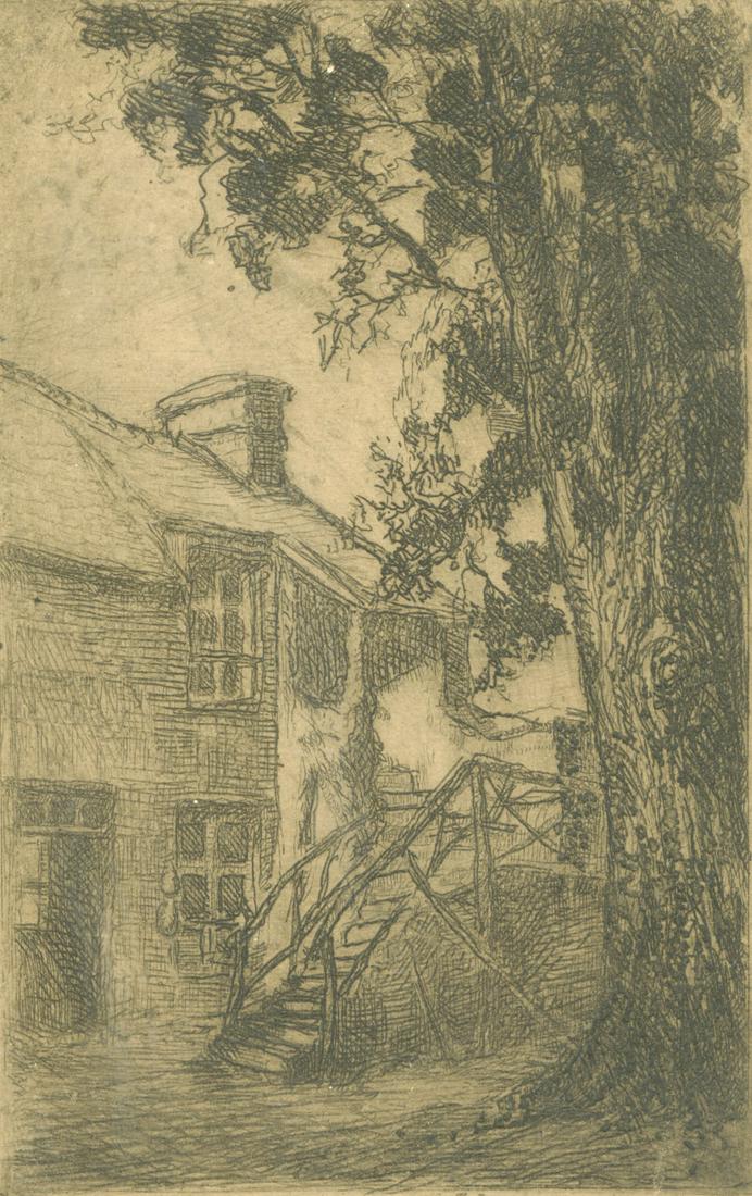 Jean-Francois Millet Etching, Pre 1875 (1 of 3)