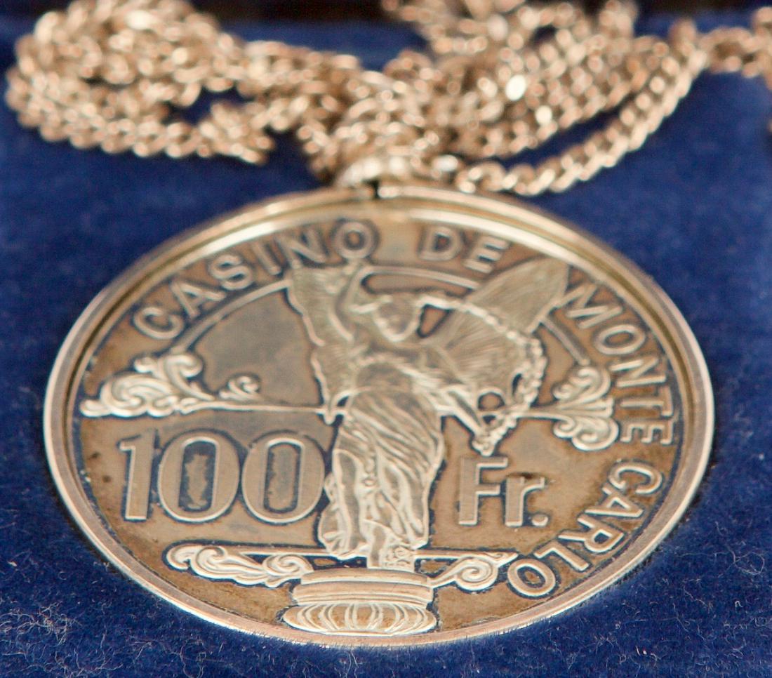 Casino De Monte Carlo .925 Sterling Pendant & Chain (1 of 4)