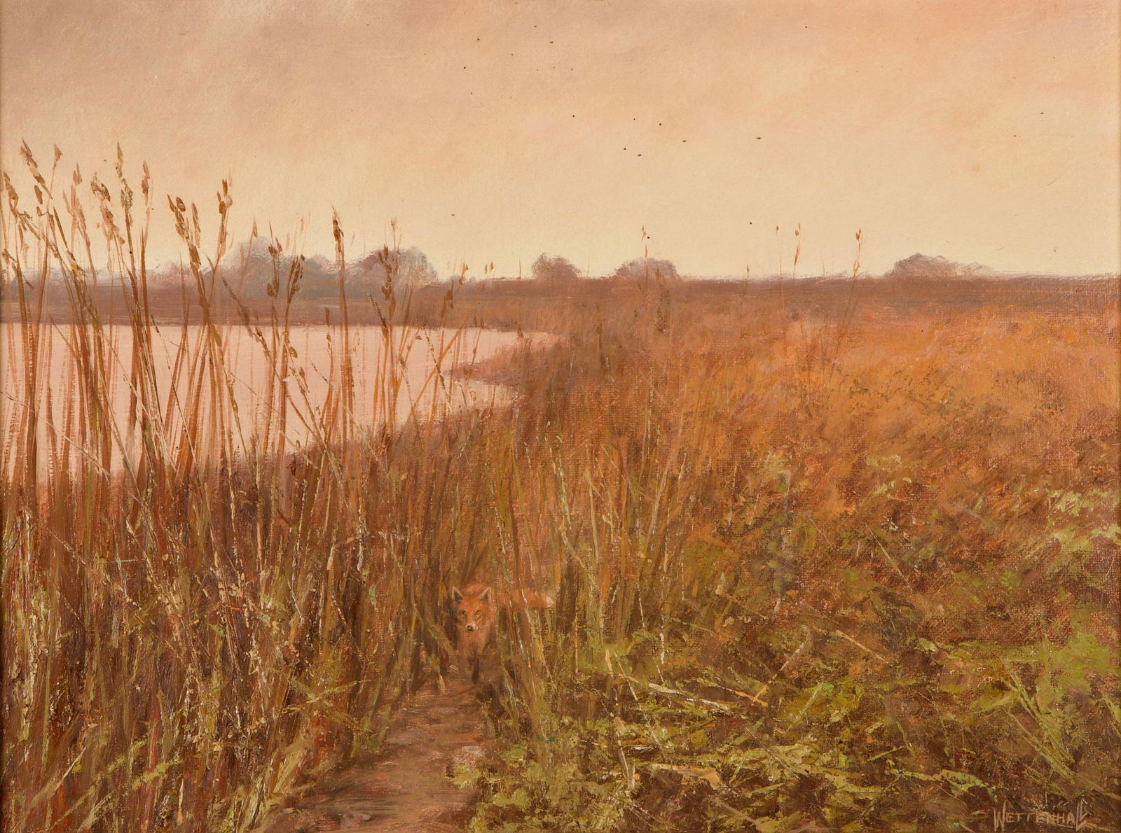 Wettenhall's "The Fox" Oil on Board (1 of 4)