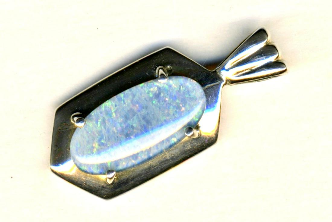 Opal & Sterling Silver Pendant (1 of 1)