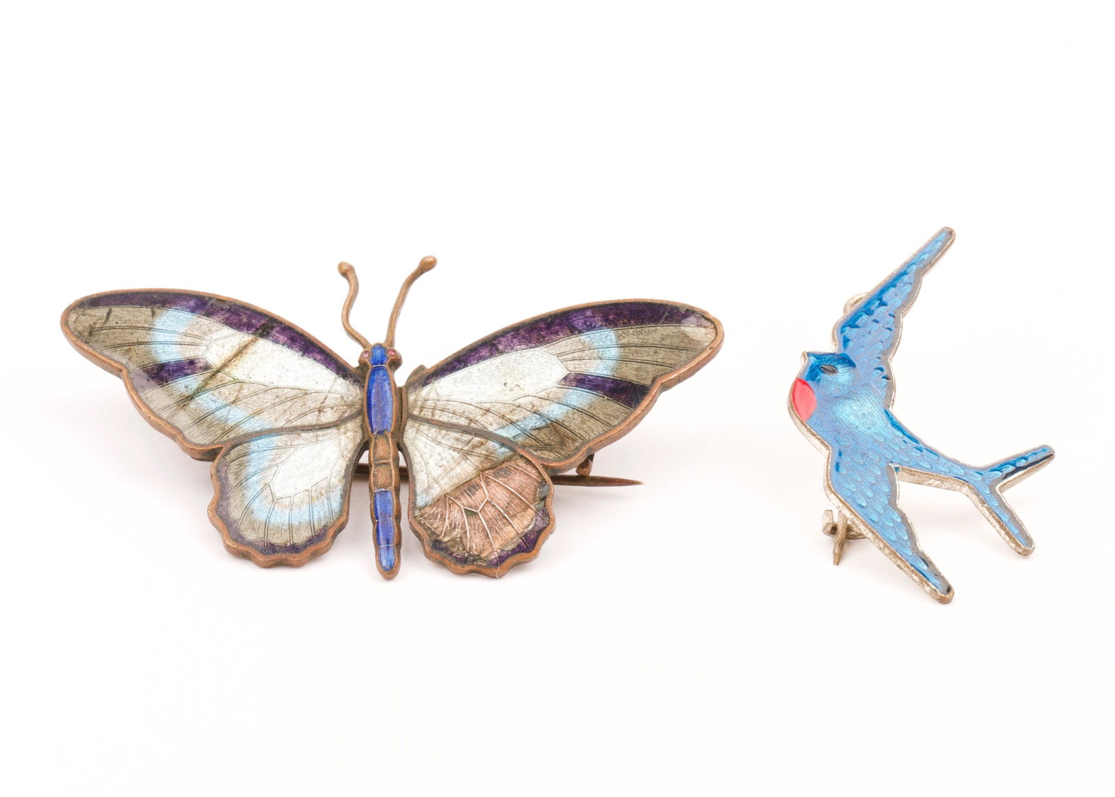 Butterfly & Bluebird Brooches: Quantity: 2 Condition: Good Condition Weight: 12.9g or approximately 0.46oz Item location: NSW, Australia Shipping: In-house shipping available (+5%)