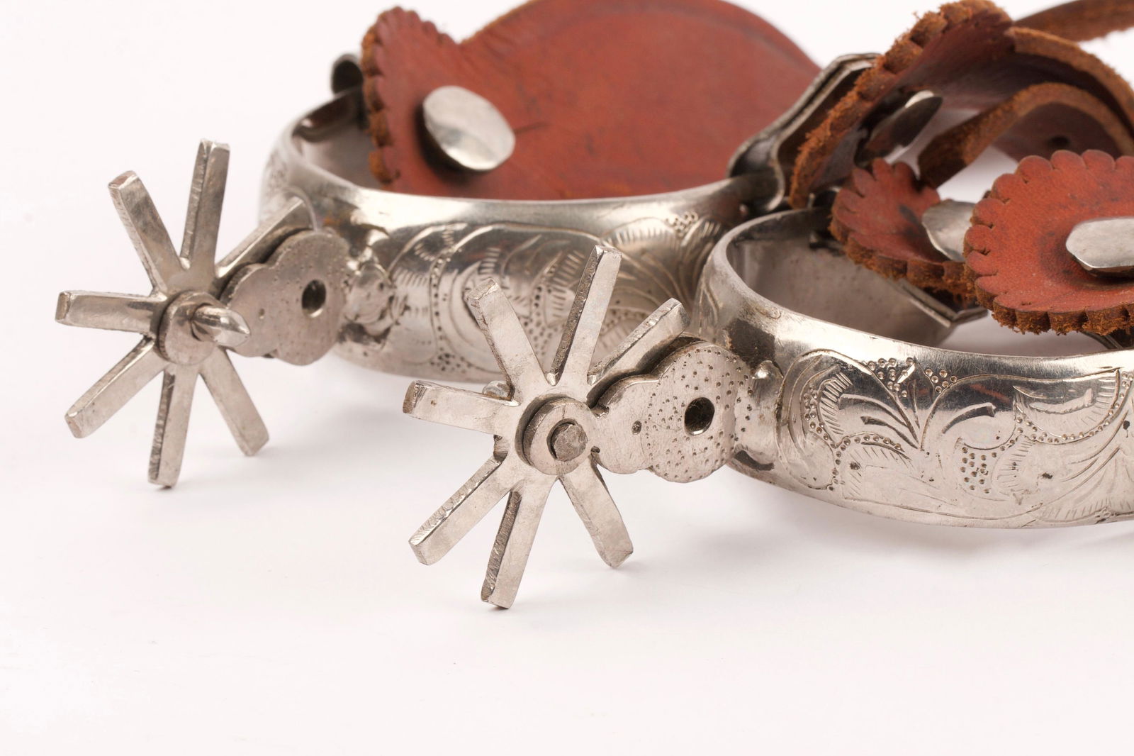 A Pair of Hand-Etched Riding Spurs (1 of 4)