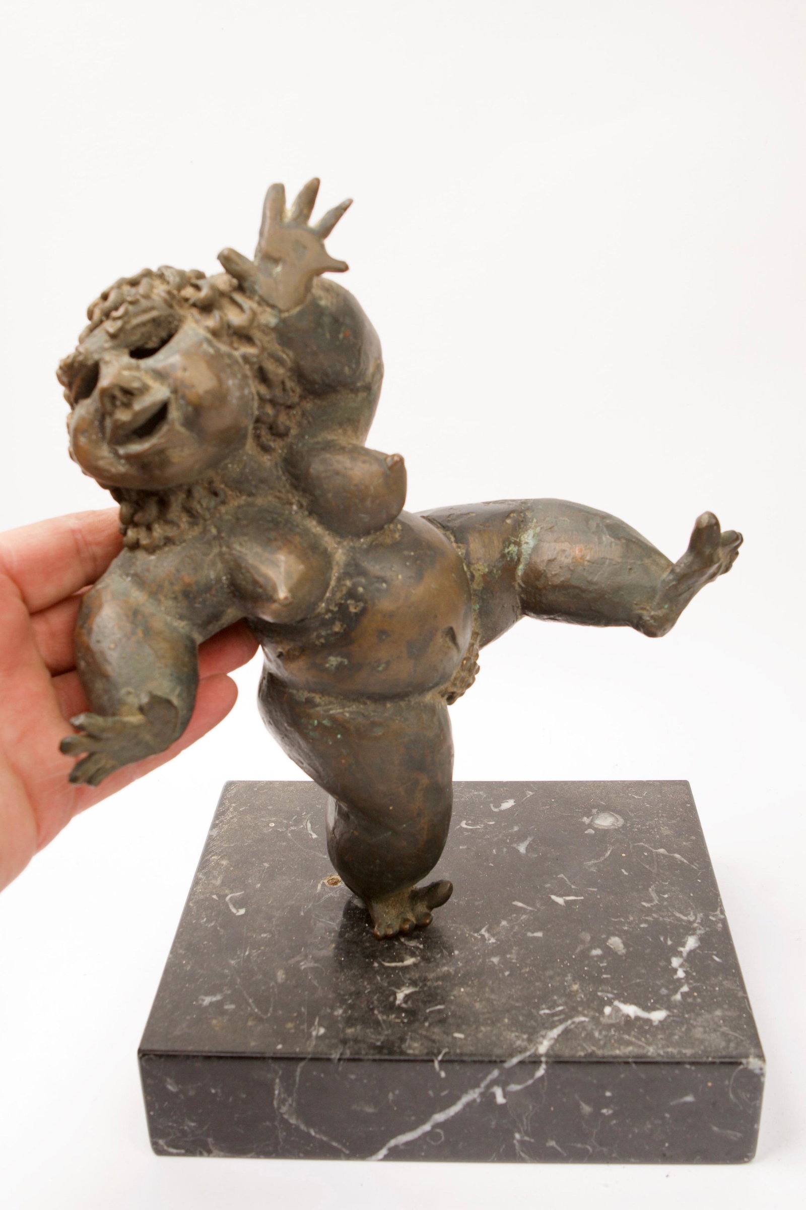 Bronze Dancer by FRANK LAMBERT: Woman Having Fun, Sculpture in Bronze Frank Lambert, the iconic Australian sculptor was born in Java in 1930. Achieving recognition through his artful handiwork, he is a Life Member of Sculptors Queen
