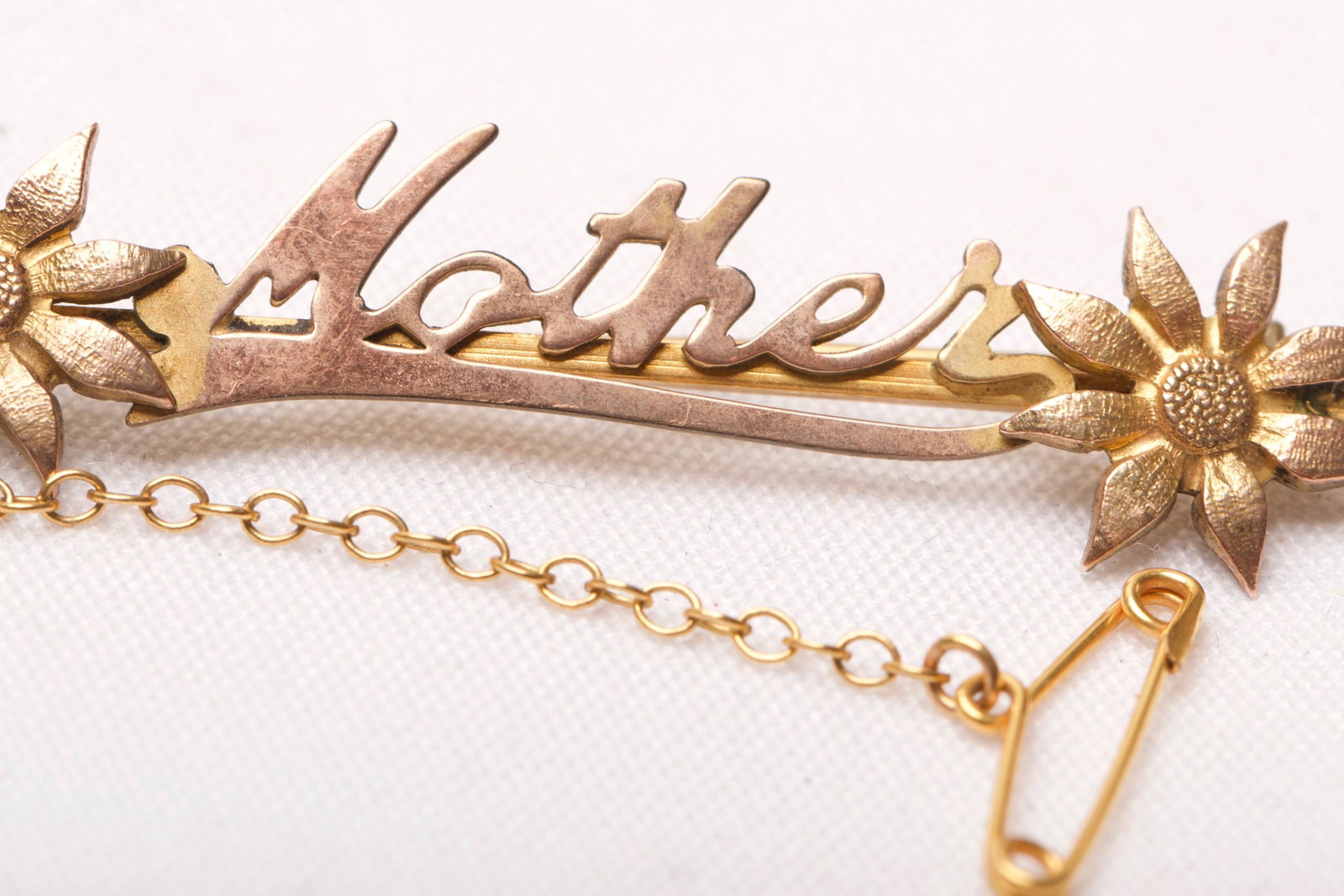 Pre-1930s Mother's Day Brooch: Gold-lined Quantity: 1 Condition: Good Weight: 4.8g or approximately 0.17oz Materials: Gold Plate Item location: NSW, Australia Shipping: In-house shipping avai