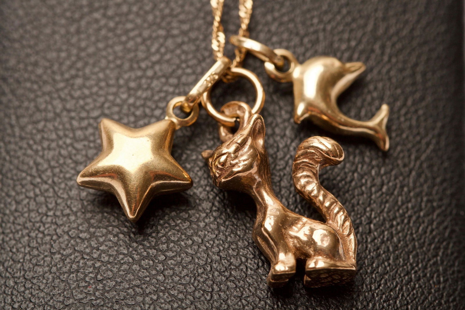 9K GOLD Charms with Italian Necklace (1 of 4)