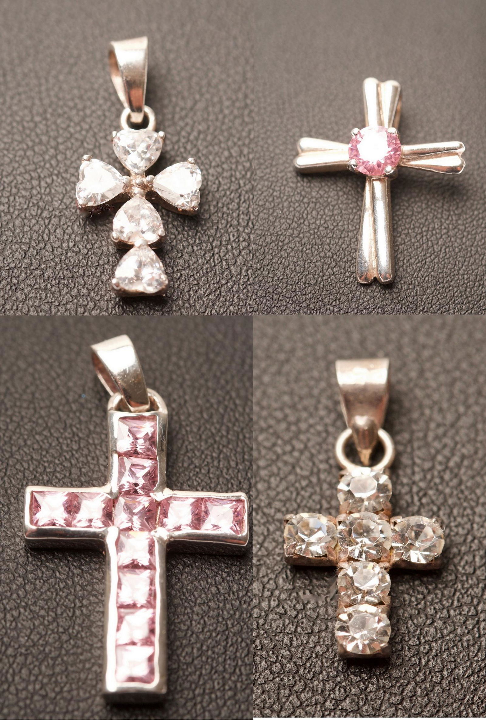 Four Sterling Silver Crucifixes (1 of 6)