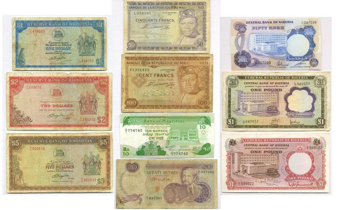 Vintage 1960's-70s African Banknotes (10) (1 of 7)