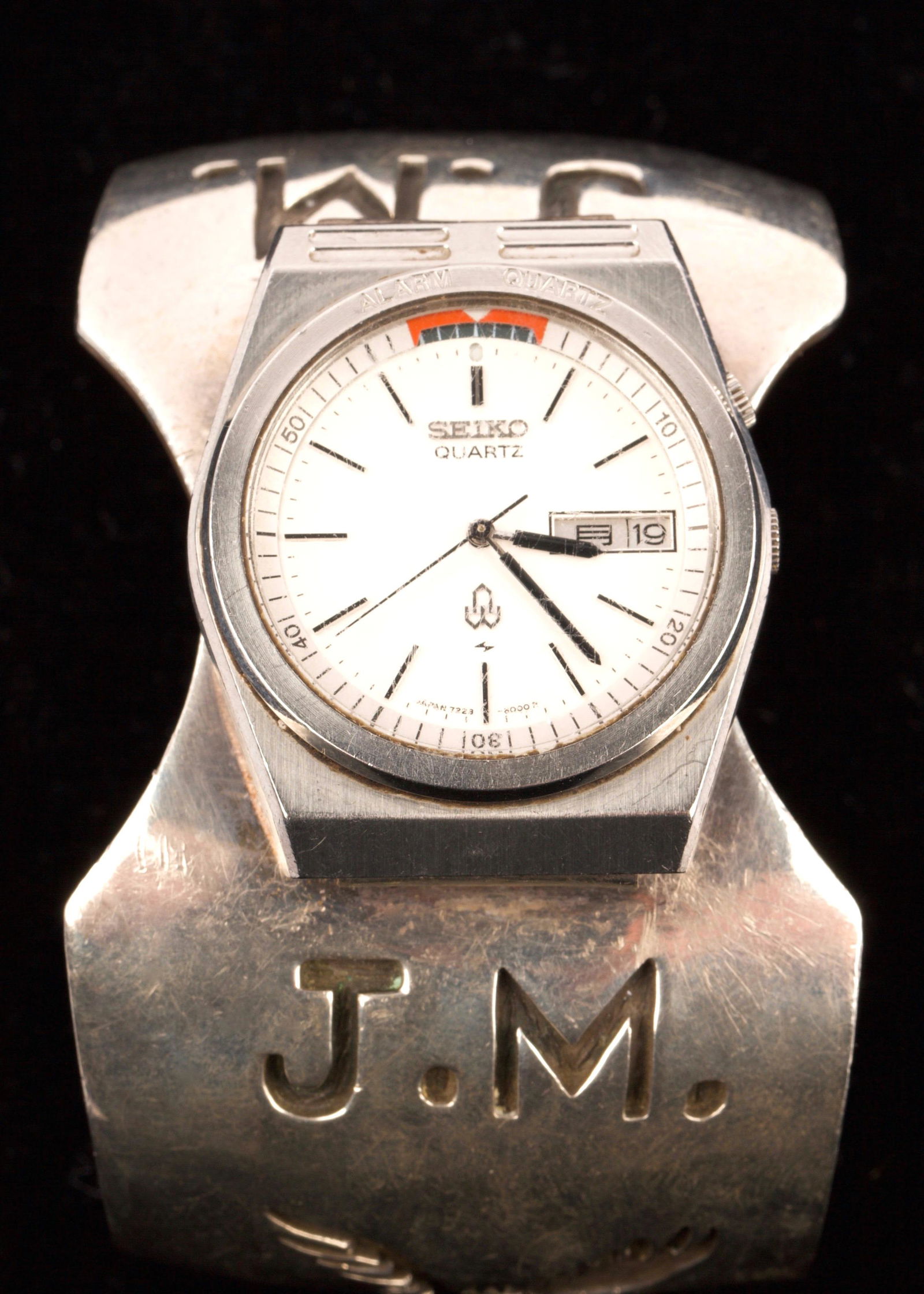 Native American 163.8 Gram STERLING SILVER Cuff Watch Band (1 of 4)