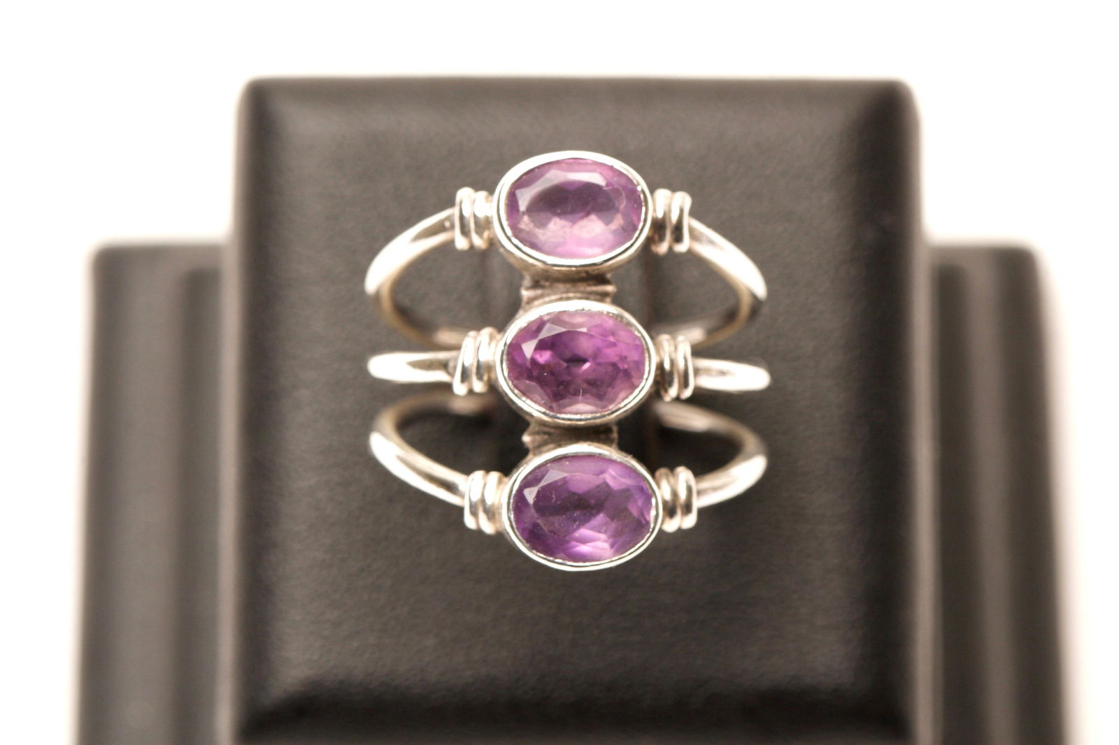 Three Loop Amethyst and .925 Silver Ring (1 of 7)