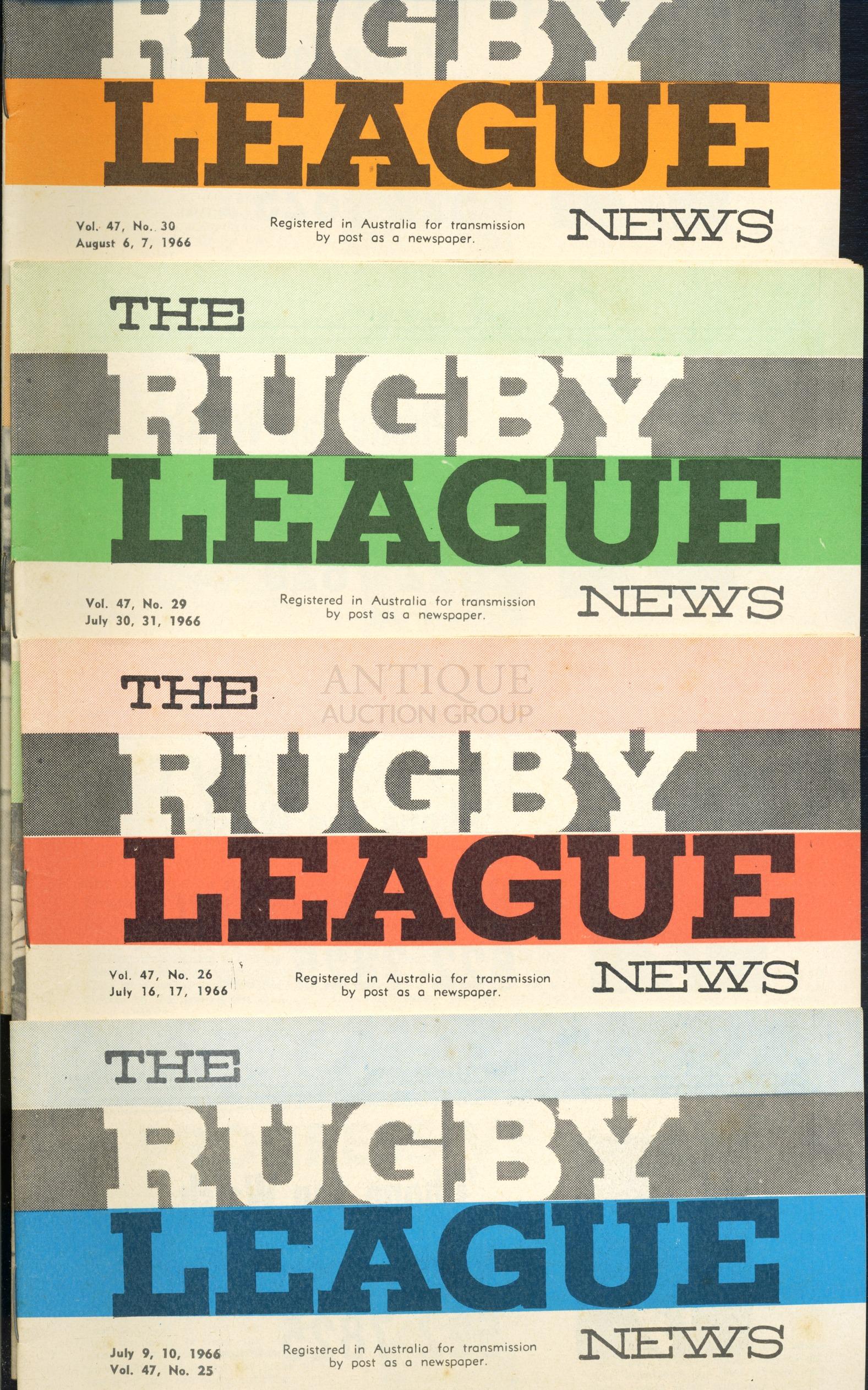 1966 Rugby League News Magazines (8) (1 of 6)